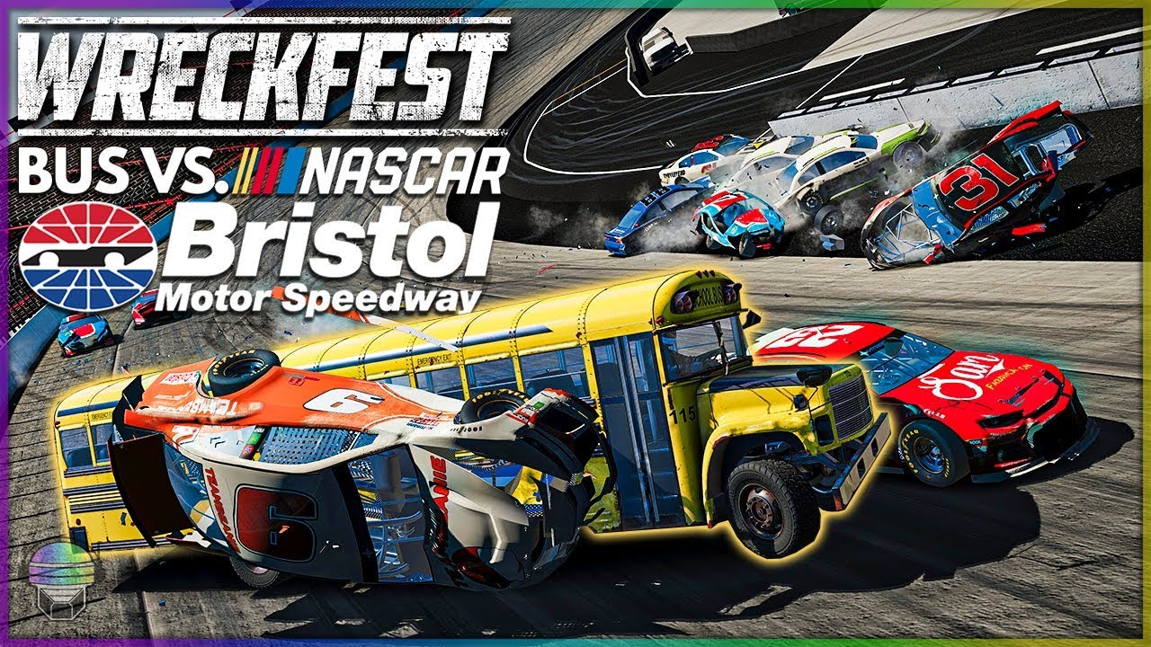 A BUS VS NASCAR Cup Cars at Bristol! | Wreckfest