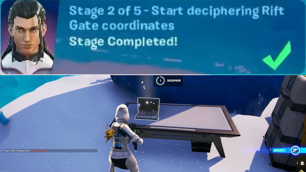 Start deciphering Rift Gate coordinates Fortnite