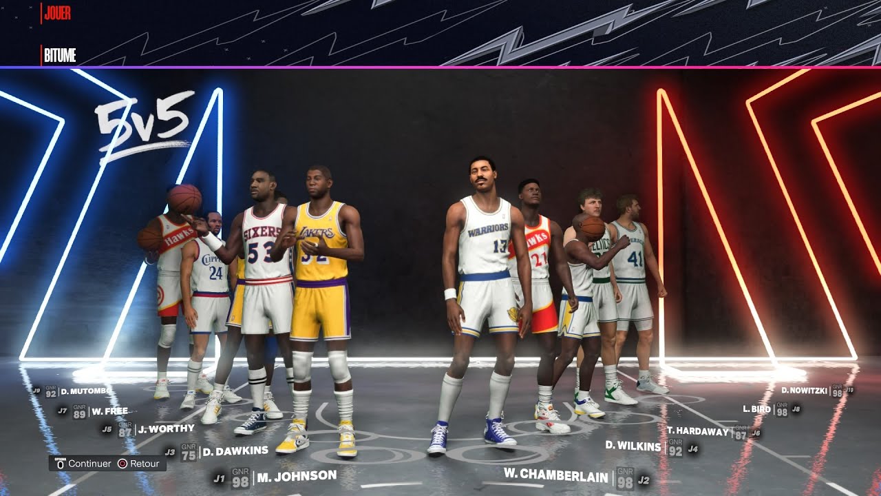 NBA legend in a 5 VS 5 match on NBA 2K24 Black Mamba Edition