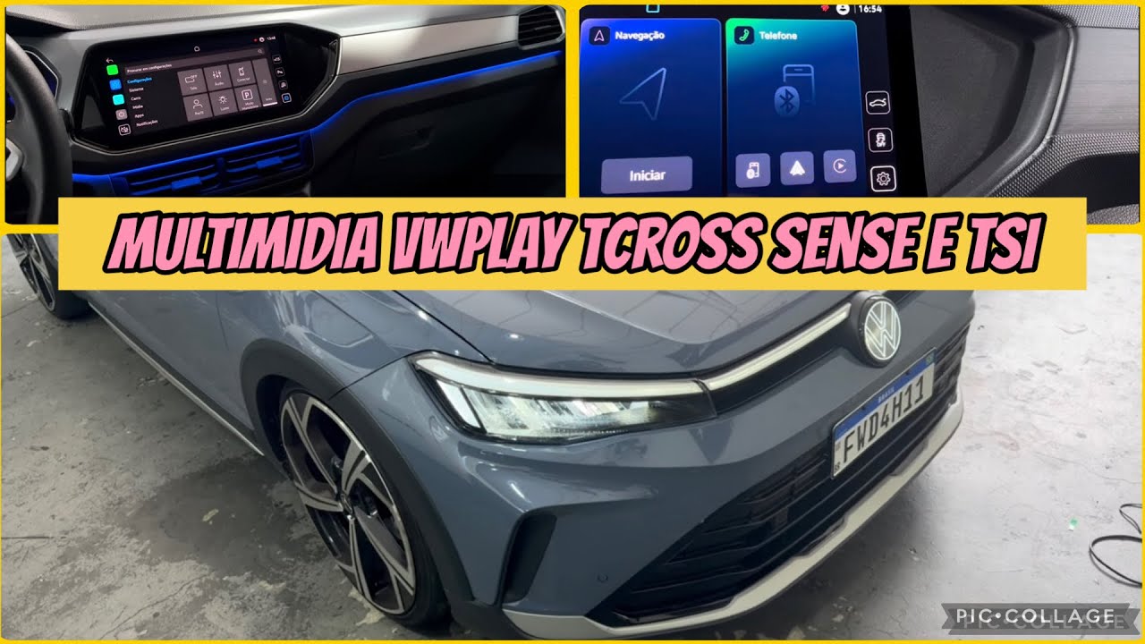 Sensor dianteiro Tcross,multimídia Vwplay,Logo iluminado,voltamos em breve  🥵