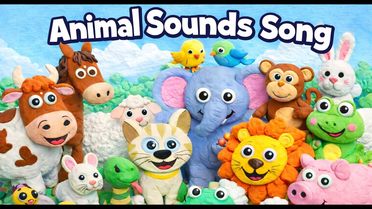 Animal Sounds Song 🐶🐱🦁 | Learn Animal Sounds for Kids