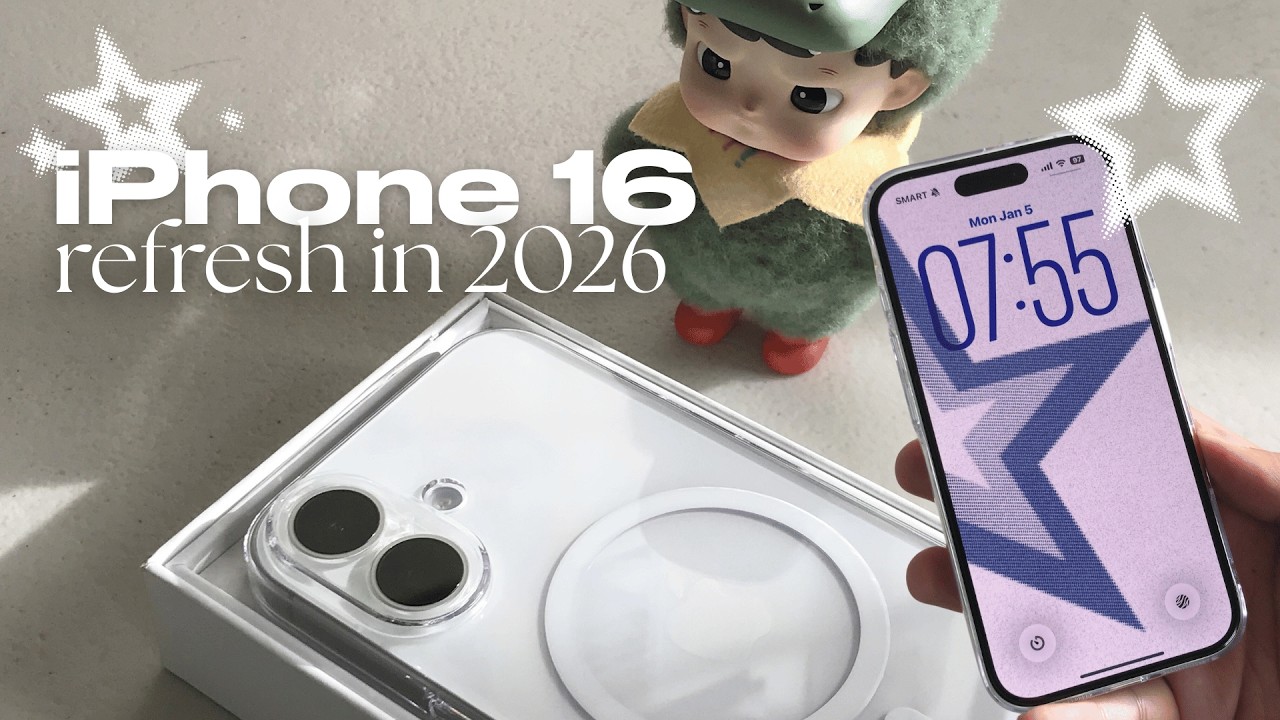 🌟 iPhone 16 (re)unboxing & refresh in 2026 | + mini cafe vlog 🌟