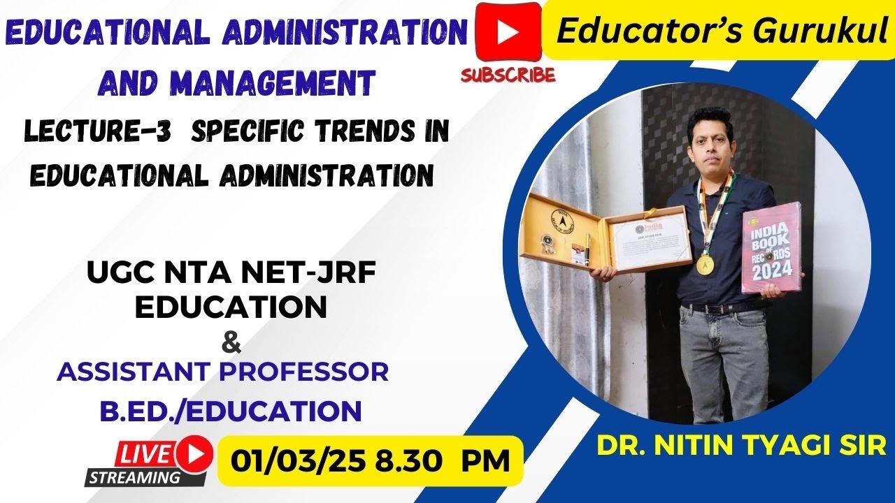 UGC NTA NET EDUCATION & UPHESC ASSISTANT PROFESSOR B.E.D/EDUCATION BY DR. NITIN TYAGI