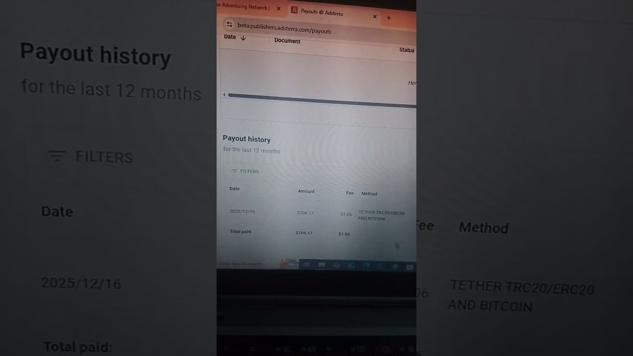 Adsterra abitrage with Popunder traffic ( Payment proof and results)