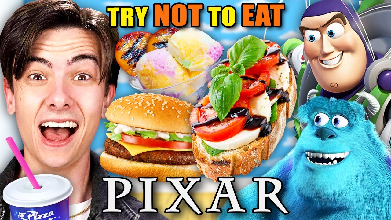 Try Not To Eat - Pixar Movies! (Toy Story, Up, Monsters, Inc.)