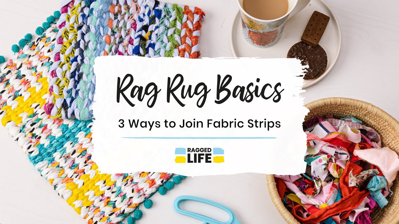 3 Easy Ways to Join Fabric Strips Together to Make a DIY Rug - Sew & No-Sew with Ragged Life