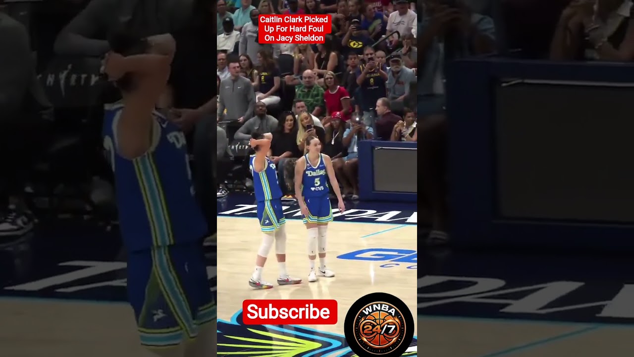 The physical play in the WNBA is no joke! 😳 Watch Caitlin Clark get called for a foul while guarding