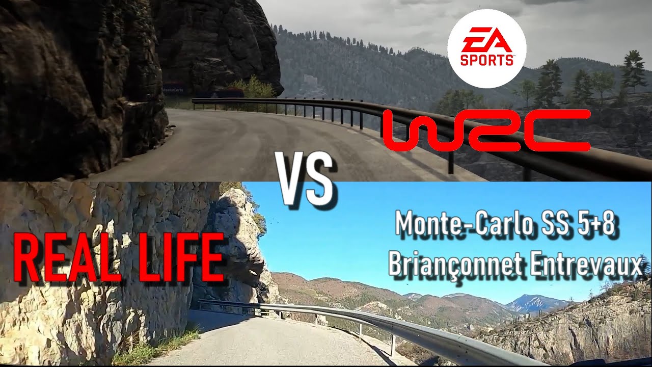 EA WRC 24 vs REAL LIFE Monte-Carlo SS 5+8 - Briançonnet Entrevaux