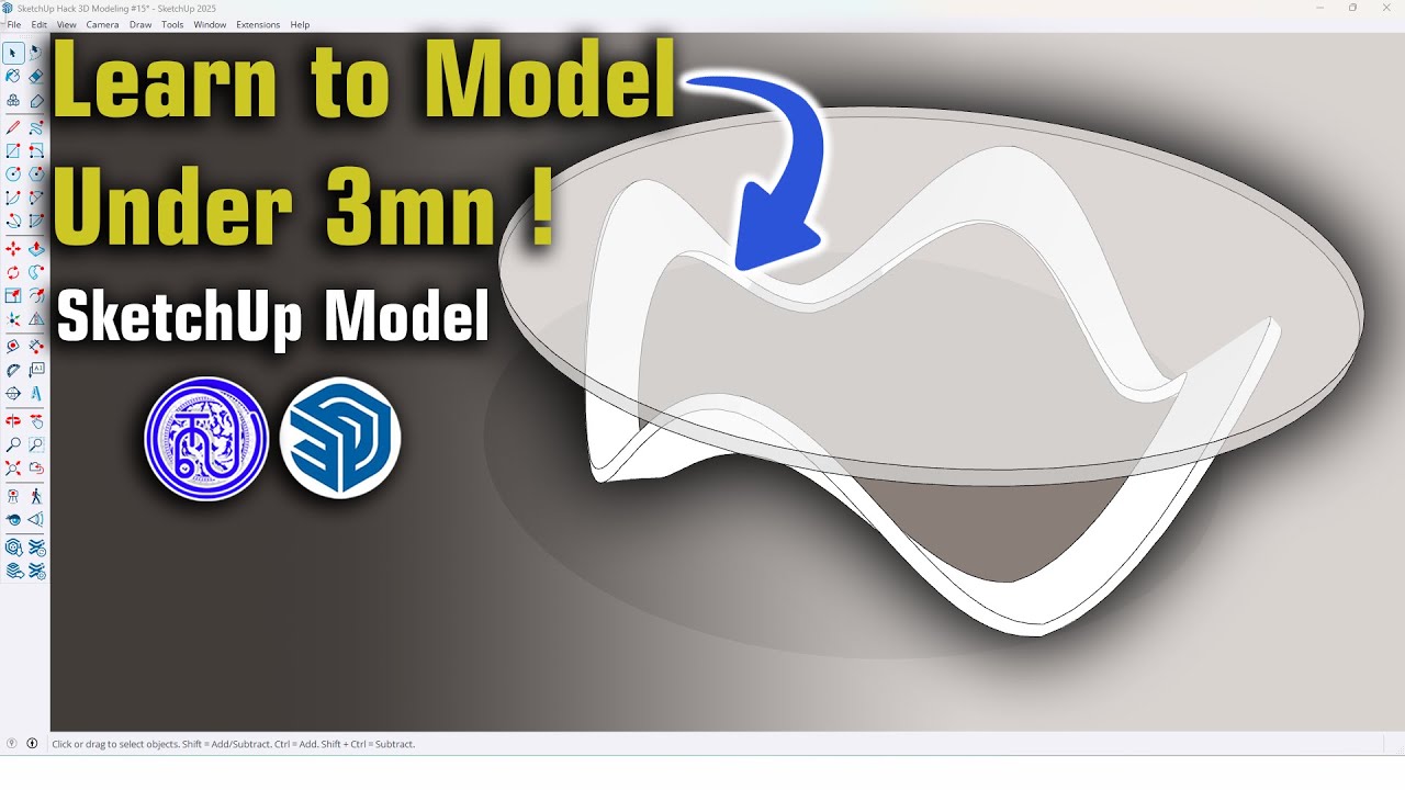 SketchUp Tutorial | Learn Model Coffee Table Step-by-Step