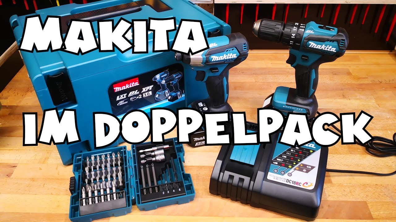 Makita 18V Doppelset / Sparset DLX2221JX2 (DHP483+DTD155)
