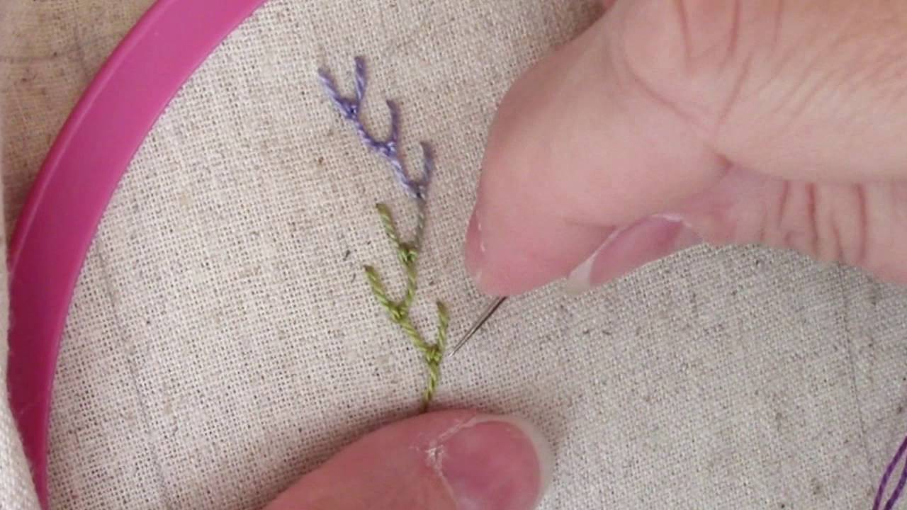 Knotted Feather Stitch
