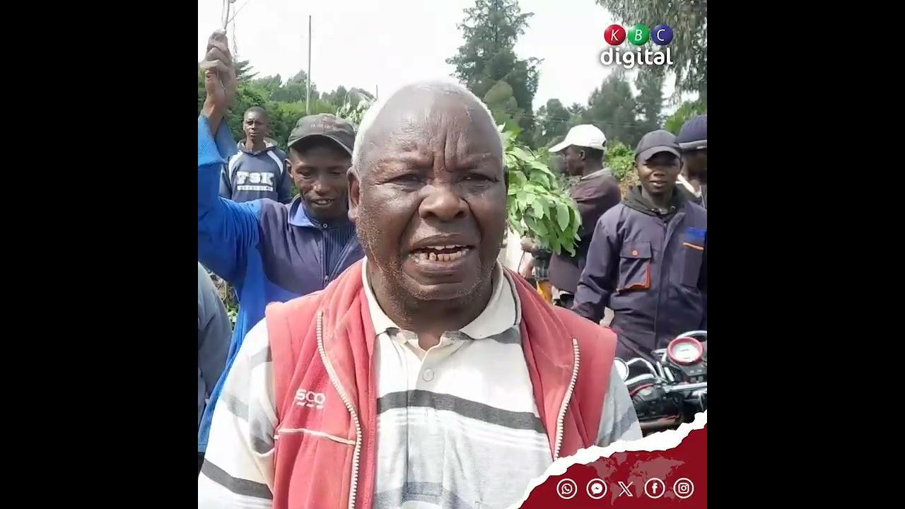 Peaceful demonstration earlier today over substandard road construction
