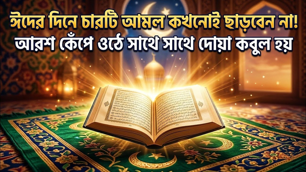 ঈদের দিনে চারটি আমল যেগুলো কখনোই ছাড়বেন না | 4 Must-Do Deeds on Eid 2026 🌙✨