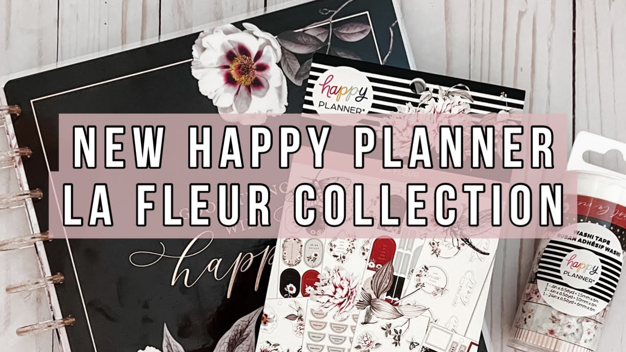 NEW Happy Planner La Fleur Collection - Big 2023 Vertical Planner, Washi & Sticker Book Flip Through