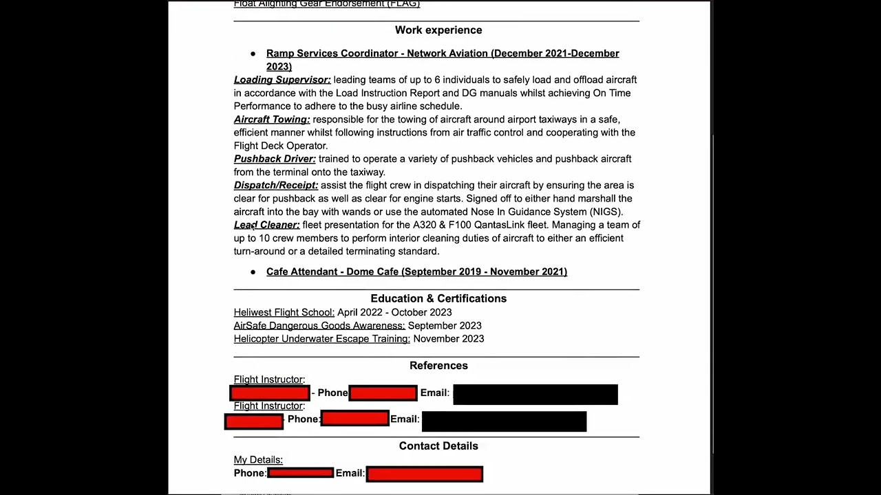 Pilot Resume Audit #3