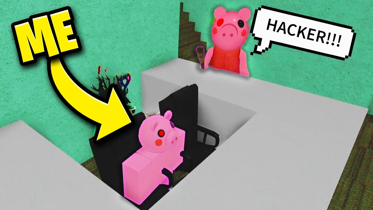 i secretly used hacks on a fan made Roblox Piggy map..