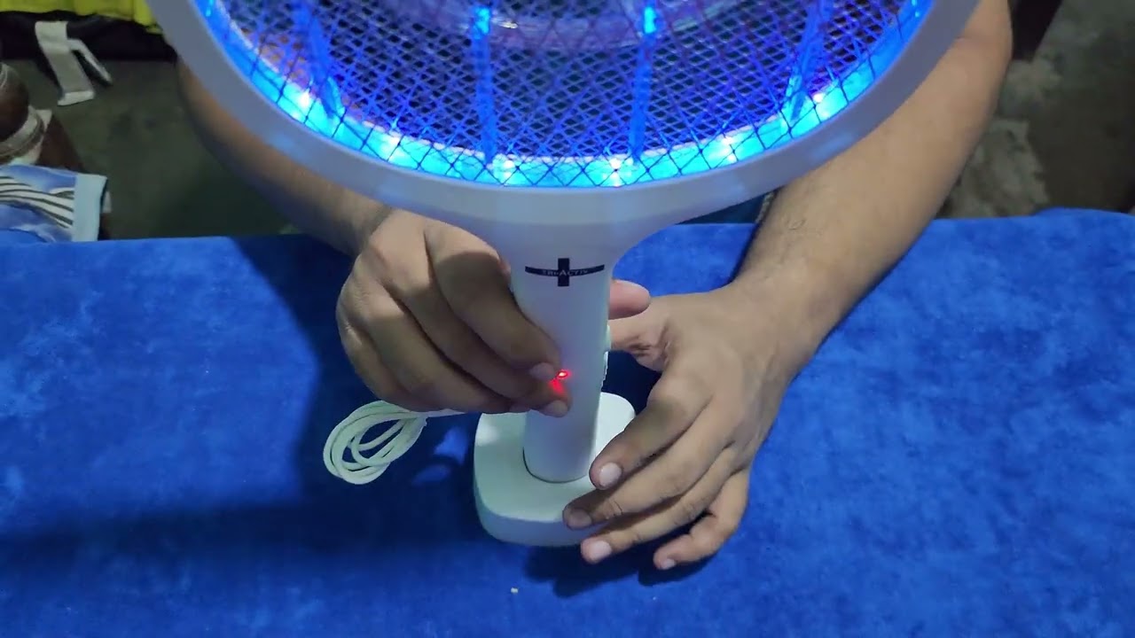 Tri-Activ Mosquito Racket | Mosquito Bat with Stand | Rechargable Replaceable 1200 mAh Battery |