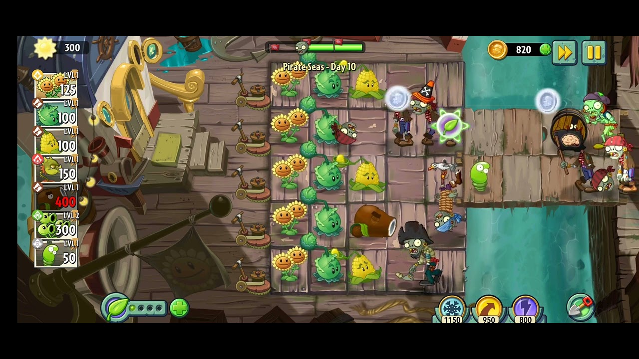 Plants Vs zombies 2: zombies pirate ship