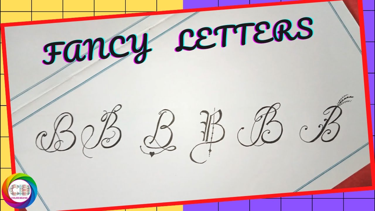 Calligraphy | How to draw English Fancy Letters | Hand Lettering | Swirl Letters | B Tattoo Design