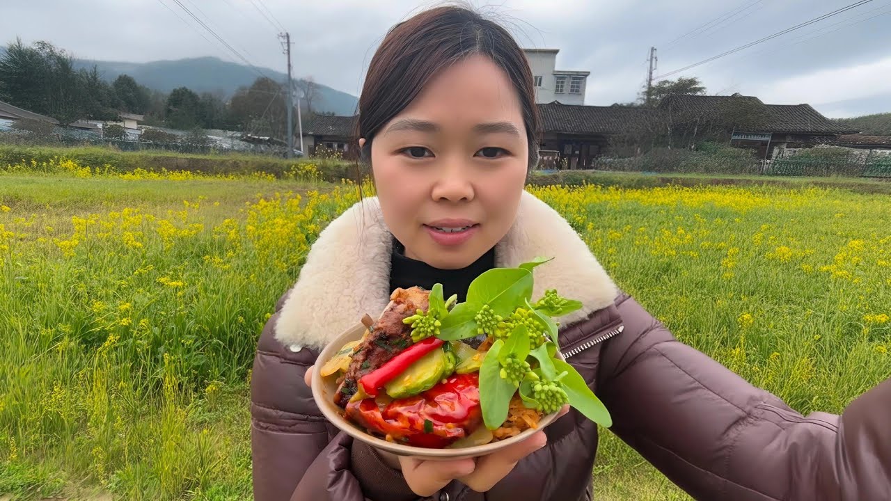 Village-Style Cooking with Fresh Garden Vegetables