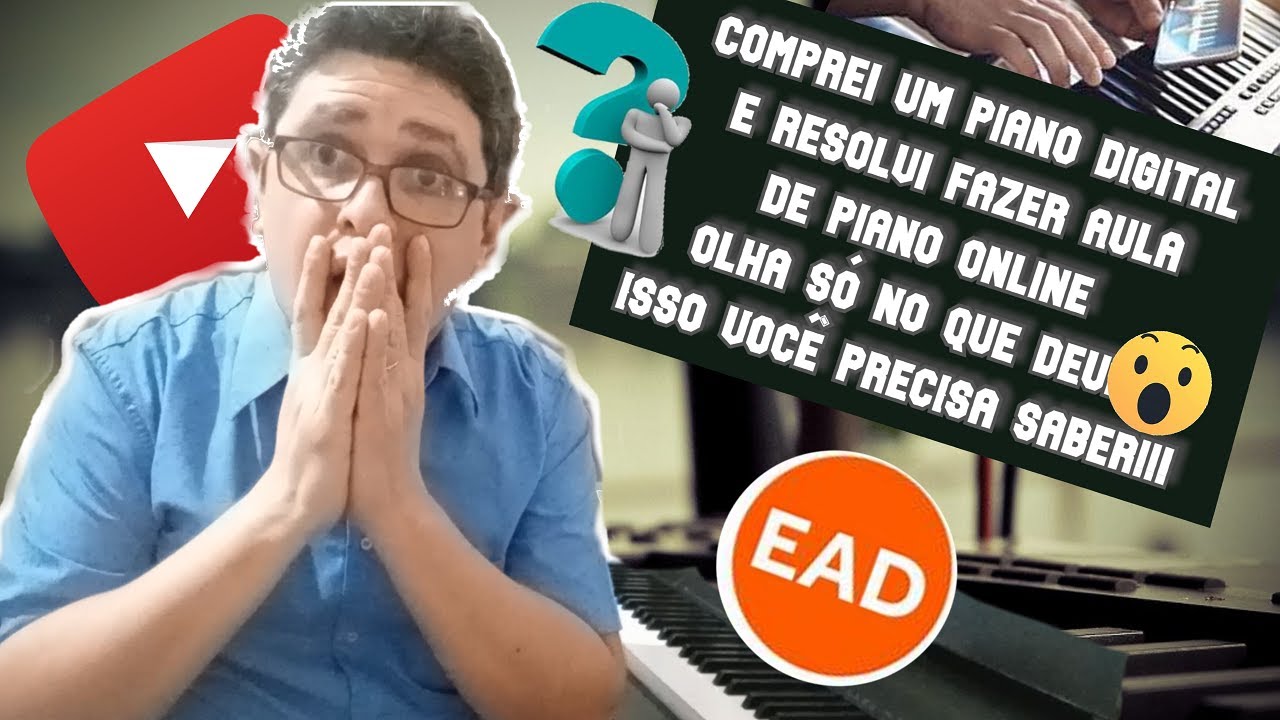 Comprei um Piano Digital e Resolvi Fazer Aula de Piano Online  Olha S&oacute; no que Deu!!!