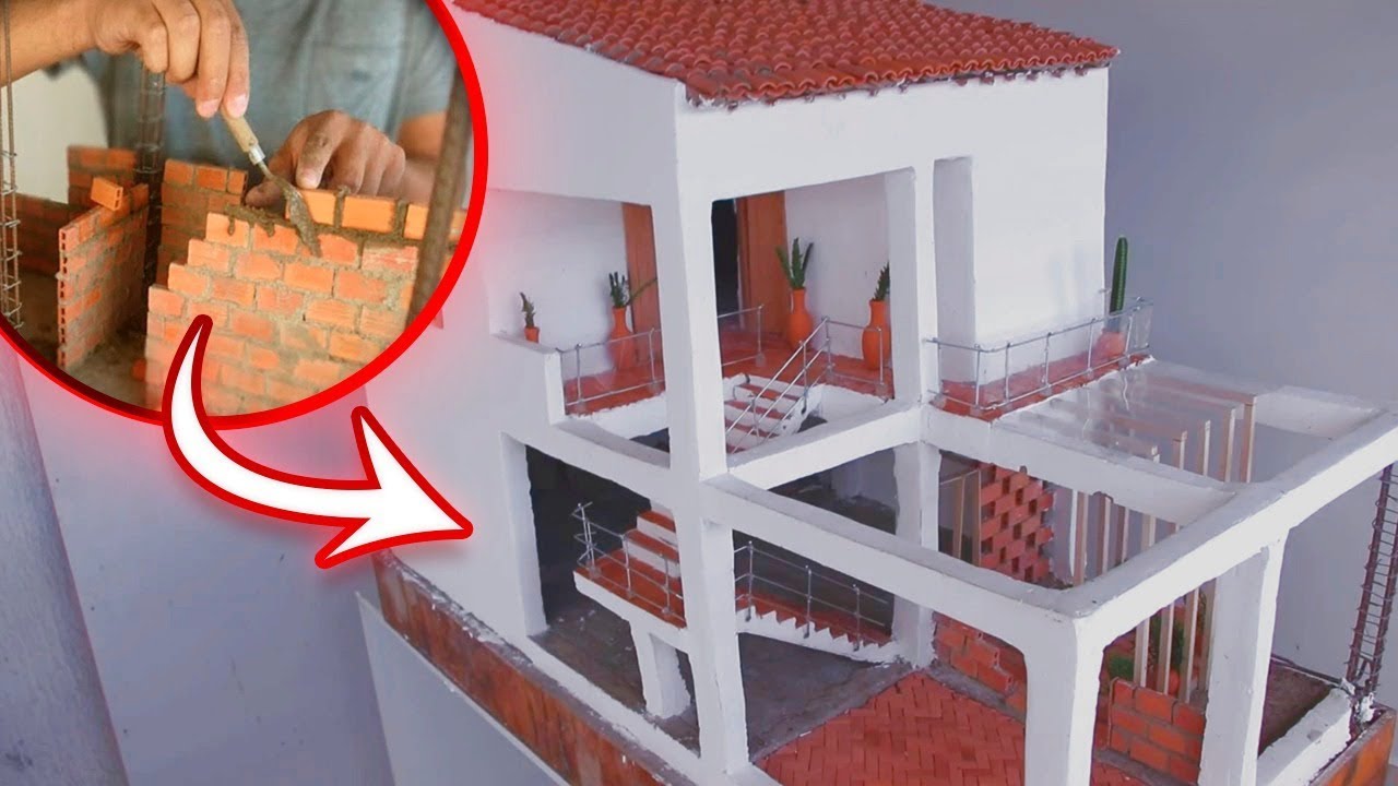 CONSTRUINDO UMA CASA COM TIJOLOS EM MINIATURA !!