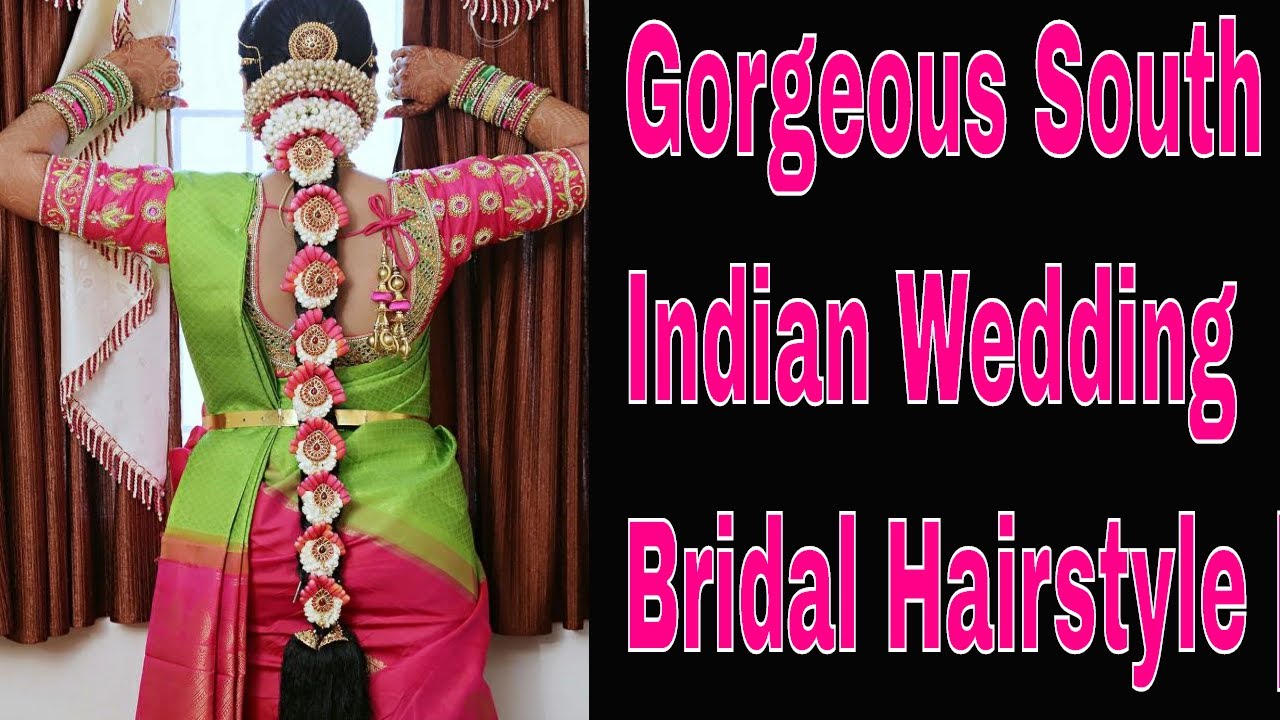 Gorgeous South Indian  Wedding Bridal Hairstyle  | Easy Poojadai for wedding braide