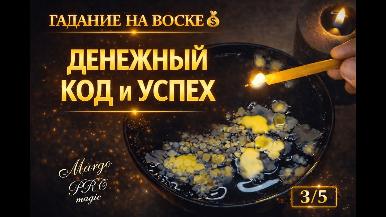 Гадание на воске 💰 ДЕНЕЖНЫЙ КОД и УСПЕХ 💫🔮  3/5