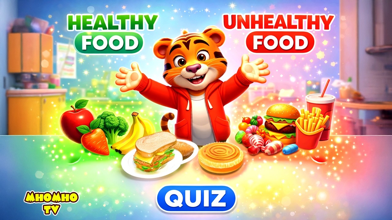 Healthy vs Unhealthy Food Quiz for Kids 🥦🍔 | Healthy and Unhealthy Food