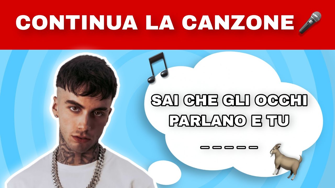 CONTINUA LA CANZONE DI TONY BOY IN 5 SECONDI🎤⏰! | QUIZMIC🇮🇹