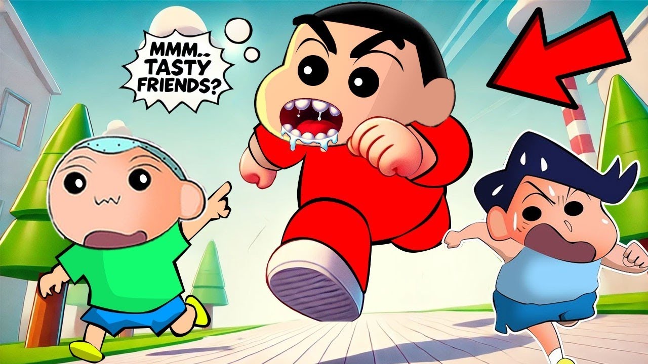Hungry Baby Shinchan Trying To Eat His Friends 😱🔥 | Roblox Be A Baby | Funny Game 😂