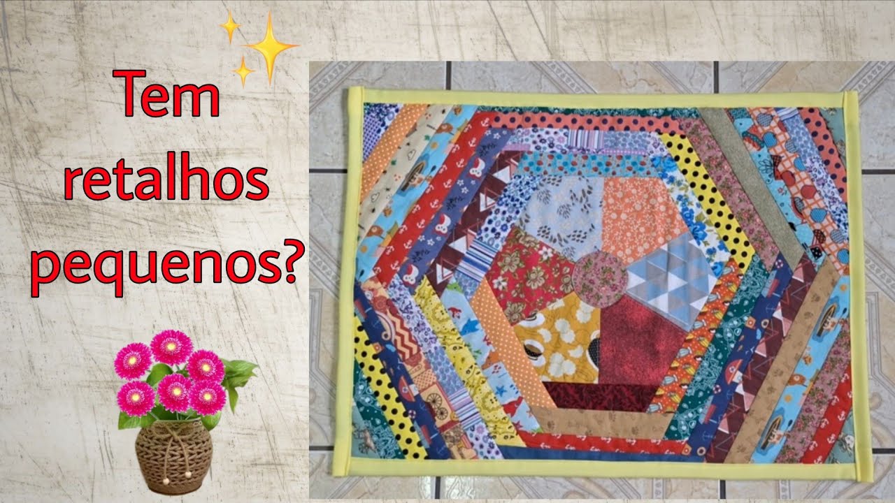 Transforme Pequenos Retalhos Nesse Tapete Lindo #retalhos #fácil #iniciantes