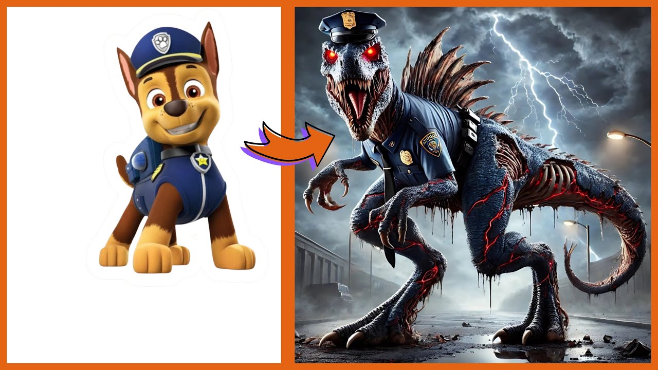 Paw Patrol Turns Into Giant Zombie Dinosaurs | AI Animation Kingdom 5