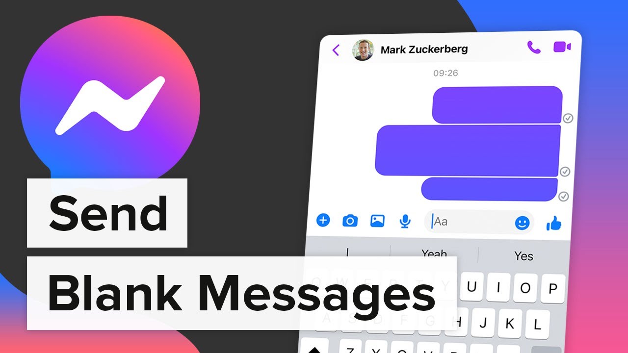 Как отправлять пустые сообщения в Messenger (2022)