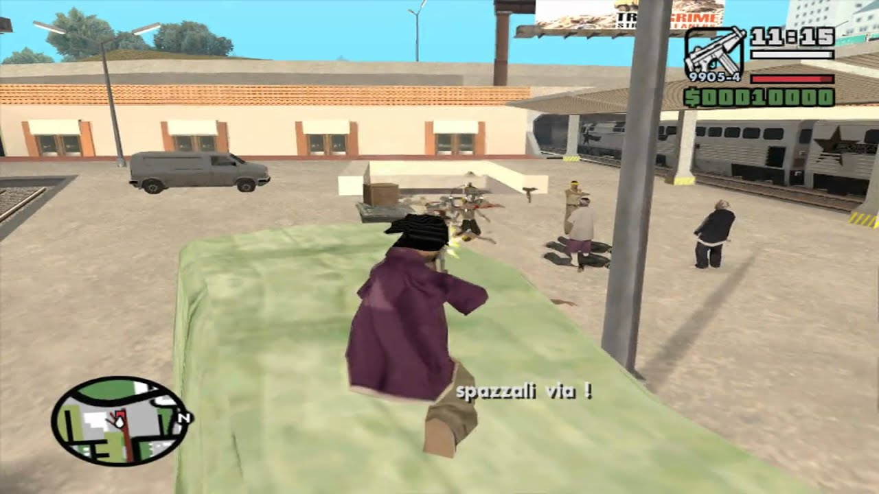 GTA san andreas - DYOM mission # 15 - Wàr at station ( HD )