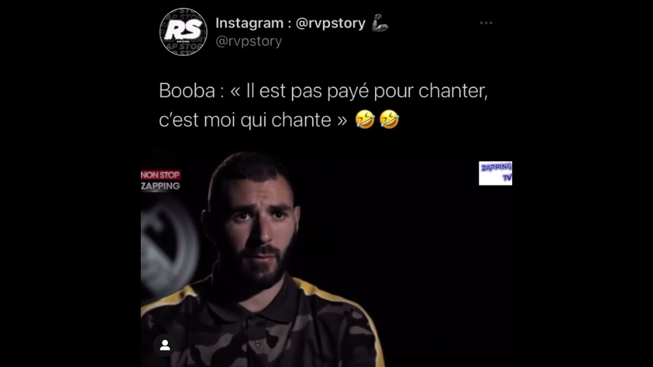 Booba : &laquo; Il est pas pay&eacute; pour chanter, c&rsquo;est moi qui chante &raquo; 🤣🤣 @karim Benzema