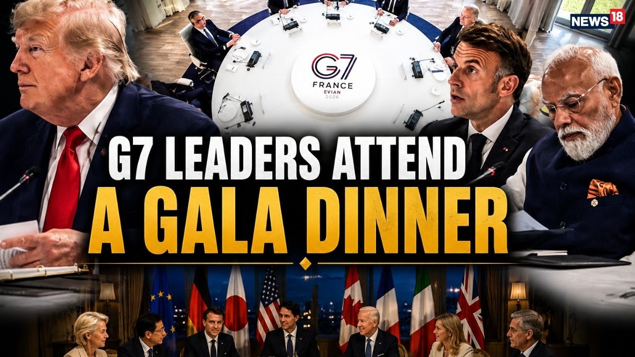 Торжественный ужин лидеров G7 В ПРЯМОМ ЭФИРЕ | Моди, Трамп, Макрон и мировые лидеры собрались в Э...