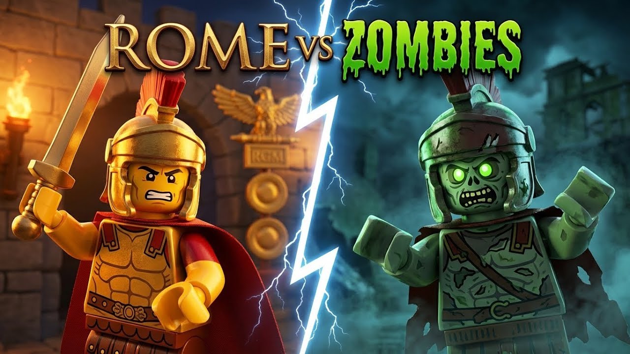 LEGO Roman Empire vs Zombie Horde 🏛️💀 | Epic 3D Animation | Emperor's Ultimate Sacrifice zombie war