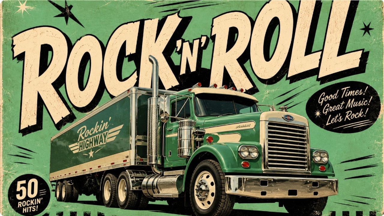 🚛ROCK 'N' ROLL Forever | 50s American Truck Jukebox Dance Hits | 50 Classic Rockabilly Highway Songs