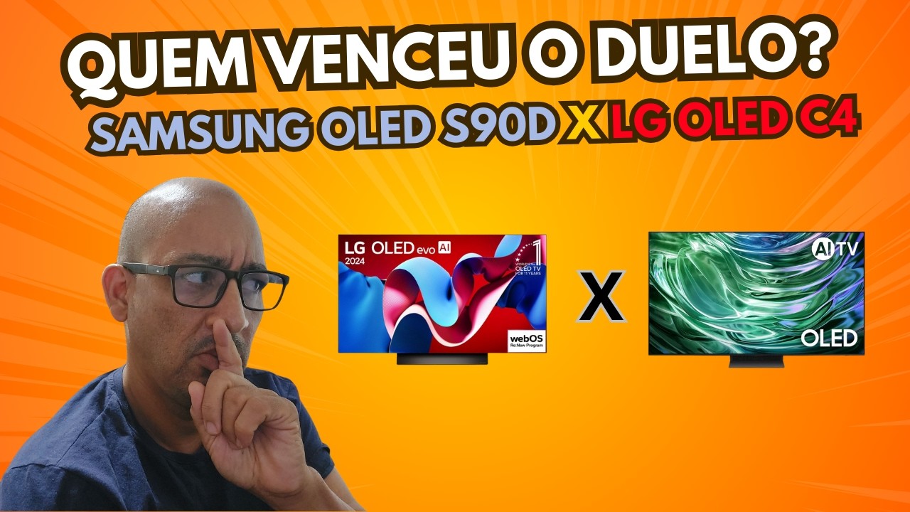 Qual MELHOR TV OLED 4K 🔥SAMSUNG OLED S90D ou LG OLED C4?
