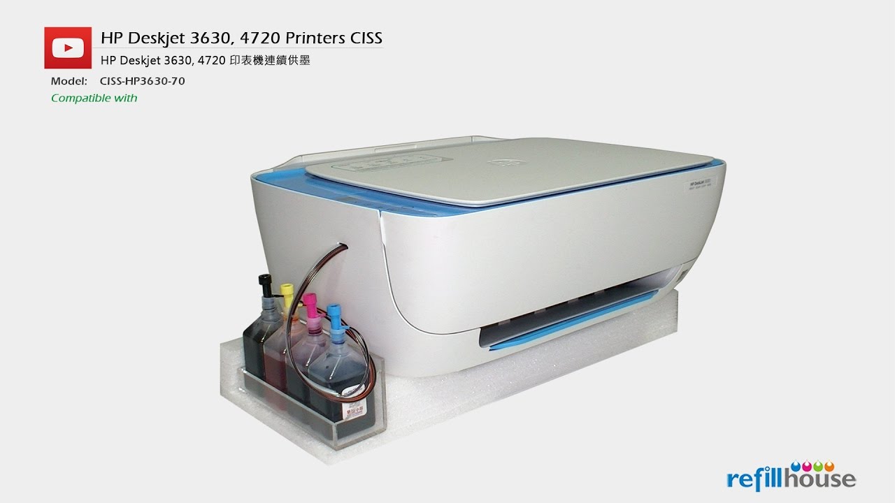 HP Deskjet 2130, 2135, 3630, 3635, 4720 CISS - HP 63, 302, 123, 803; HP 664, 680, 652; HP 46;