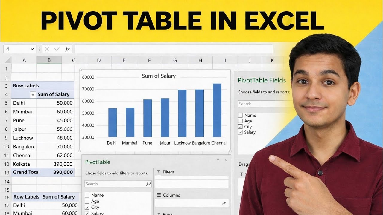 How To Create Pivot Table In Excel |