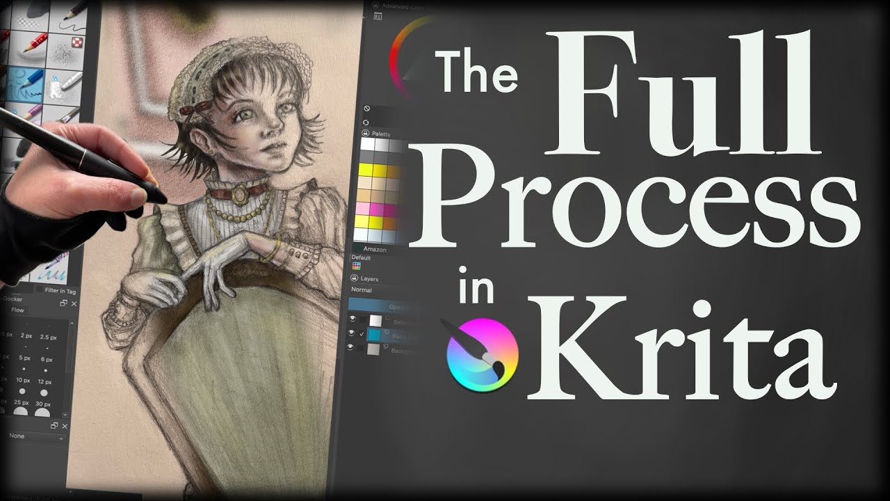 Draw & Paint with Me (Krita Process)