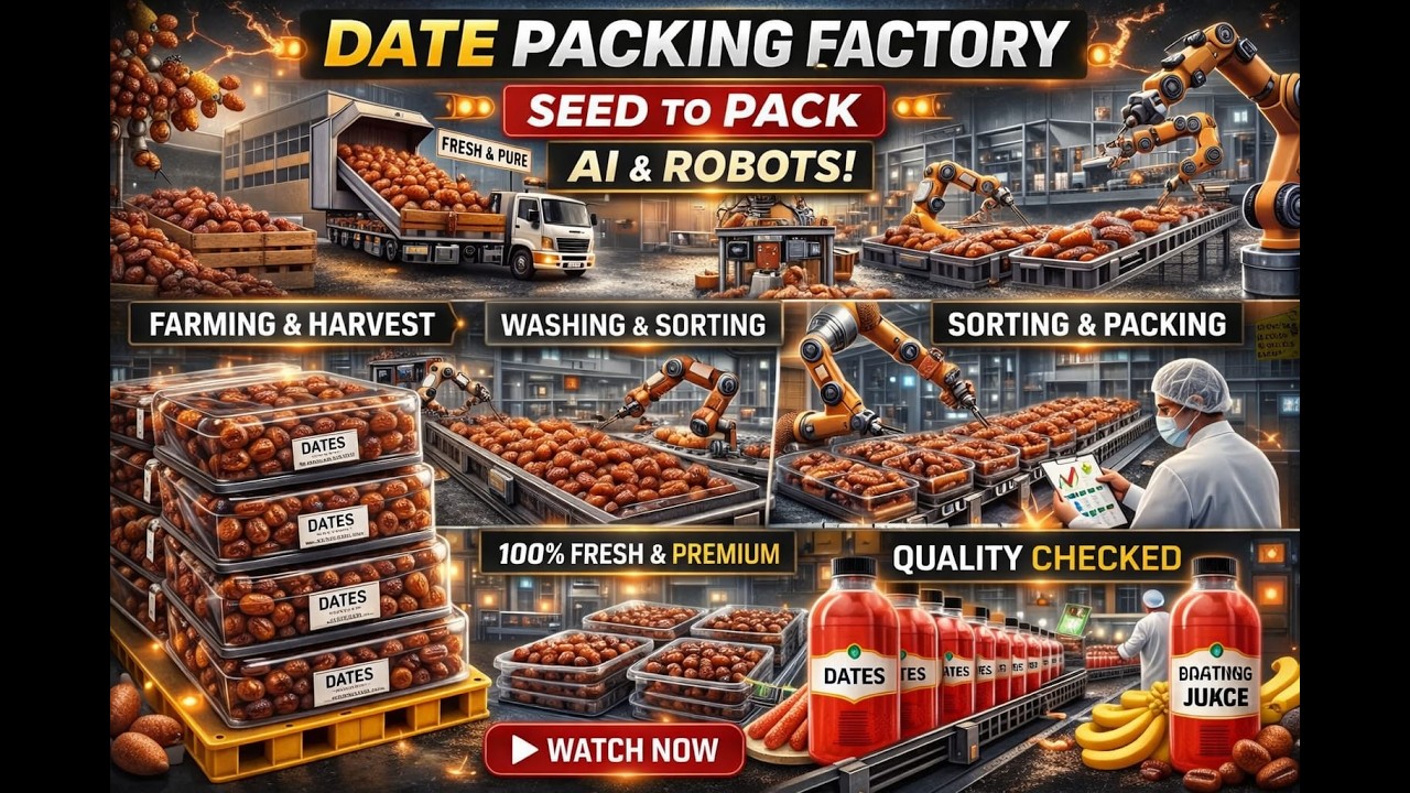 Incredible Modern Technology: High-Speed Date Sorting & Packing#automation#datefruit #medjooldates