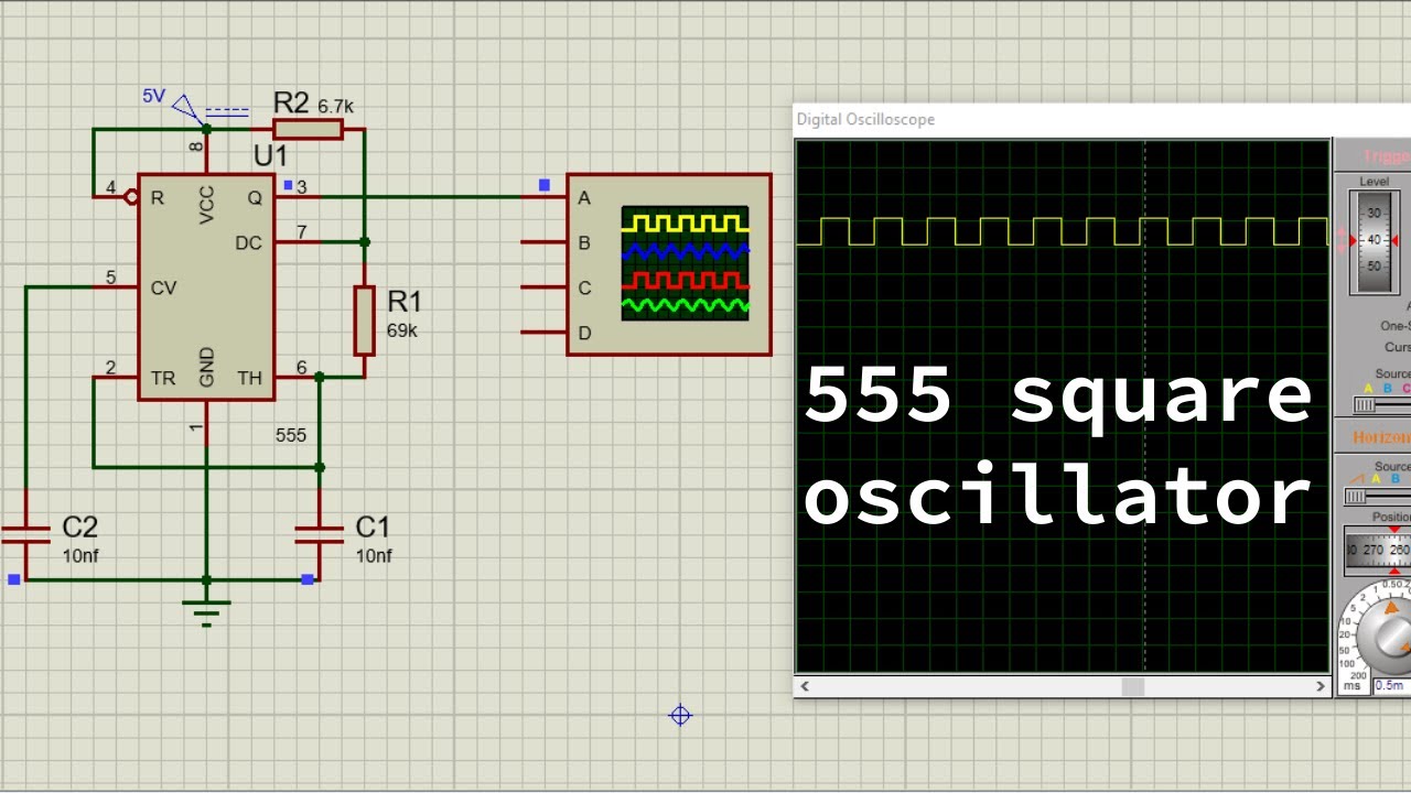 How to simulate Square Wave Generator 555 Timer in Proteus/Proteus Simulation