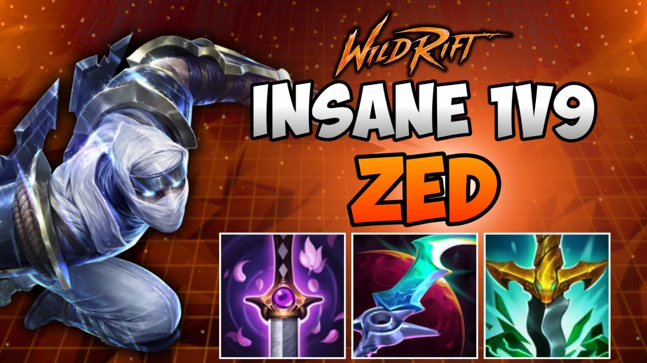 Wild Rift: INSANE 1V5 CARRY WITH ZED