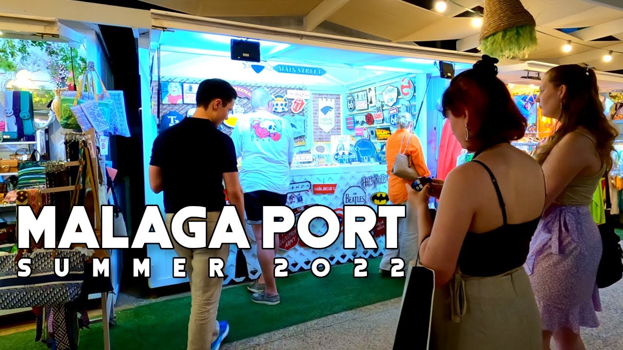 Malaga City Port Spain Nightlife Summer 2022 July Update Costa del Sol | Andalucía [4K]