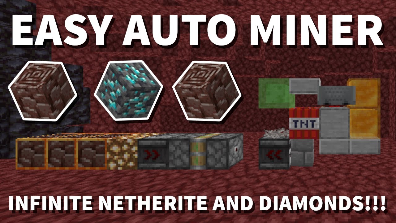 How to Make a Tunel Bore to Farm Diamonds & Netherite in Minecraft 1.21.10