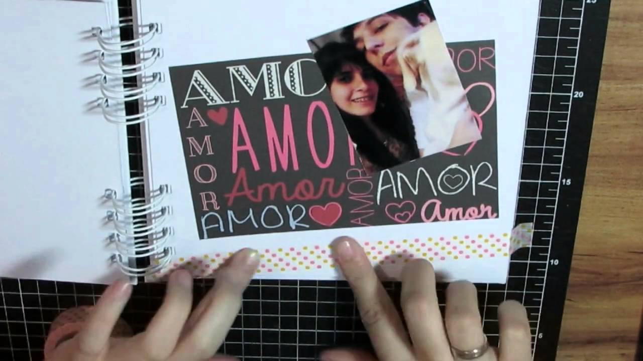 Como fazer Scrapbook Romântico para namorado