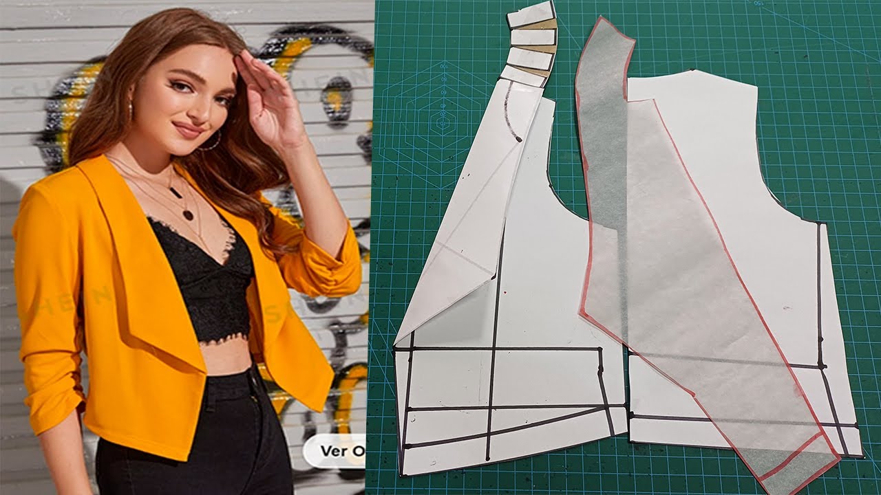 un diseño de blazer muy facil de hacer molde